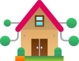 House Flat Gradient Icon vector