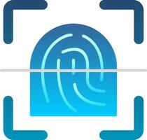 Finger print Flat Gradient Icon vector