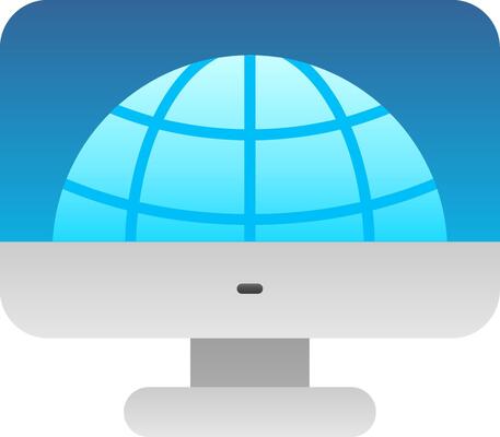 Monitor Flat Gradient Icon