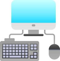 Computer Flat Gradient Icon vector