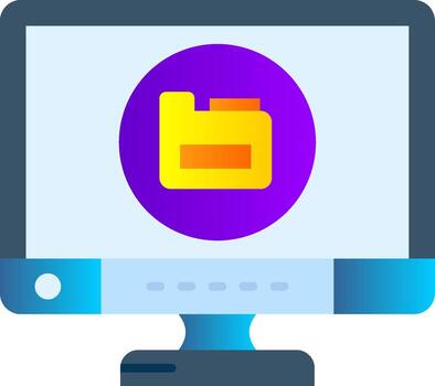 datos plano degradado icono vector