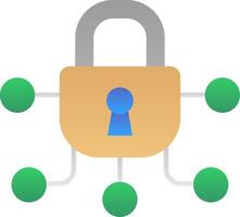 Safe Flat Gradient Icon vector