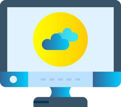 nube plano degradado icono vector