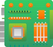 Motherboard Flat Gradient Icon vector