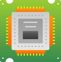 Processor Flat Gradient Icon vector