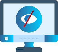 Disabled Flat Gradient Icon vector