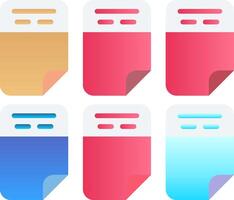 Color Flat Gradient Icon vector