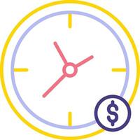 el tiempo es dinero vector icono