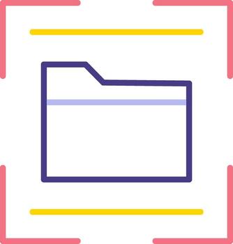carpeta escáner vector icono