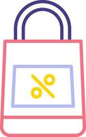 icono de vector de bolsa de compras