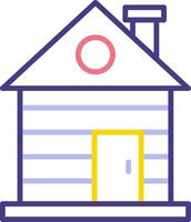 Wood Cabin Vector Icon