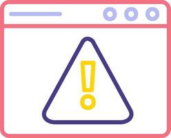 Web Warning Vector Icon