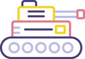 icono de vector de tanque militar