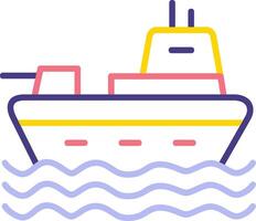 militar Embarcacion vector icono