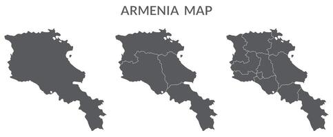 Armenia map. Map of Armenia in grey set vector