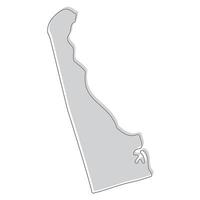 Delaware state map. Map of the U.S. state of Delaware. vector