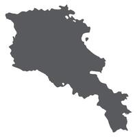 Armenia map. Map of Armenia in grey color vector