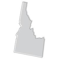 Idaho state map. Map of the U.S. state of Idaho. vector