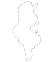 Tunisia map. Map of Tunisia in white color vector