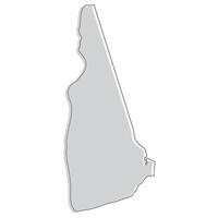 New Hampshire state map. Map of the U.S. state of New Hampshire. vector