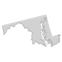 Maryland state map . Map of the U.S. state of Maryland. vector