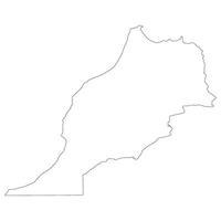 Morocco map. Map of Morocco in white color vector