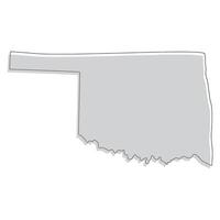 Oklahoma mapa. mapa de Oklahoma. Estados Unidos mapa vector