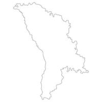 Moldova map. Map of Moldova in white color vector