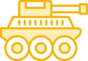 icono de vector de tanque militar