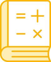 icono de vector de libro de matemáticas