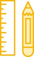 Pencil And Ruler Vector Icon