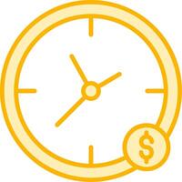 el tiempo es dinero vector icono