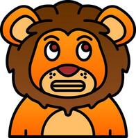 Shocked Filled Gradient Icon vector