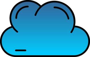 Cloud Filled Gradient Icon vector
