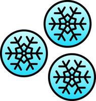 Snowball Filled Gradient Icon vector