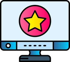 Star Filled Gradient Icon vector