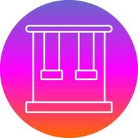 Trapeze Line Gradient Circle Icon vector
