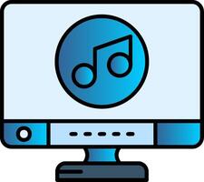 Music Filled Gradient Icon vector