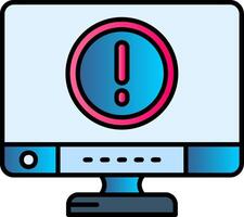 Error Filled Gradient Icon vector