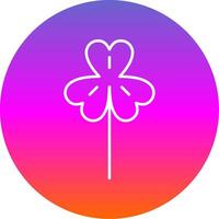 Clover Line Gradient Circle Icon vector
