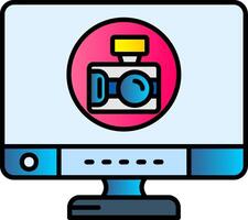 Camera Filled Gradient Icon vector