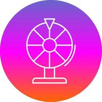 Wheel Of Fortune Line Gradient Circle Icon vector