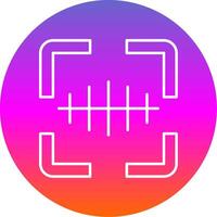 Barcode Scanner Line Gradient Circle Icon vector