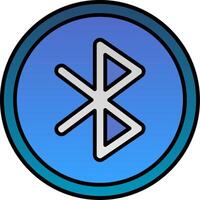 Bluetooth Filled Gradient Icon vector