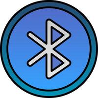 Bluetooth Filled Gradient Icon vector