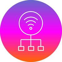 Network Line Gradient Circle Icon vector