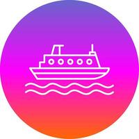 Cruiser Line Gradient Circle Icon vector