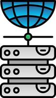 Database Filled Gradient Icon vector