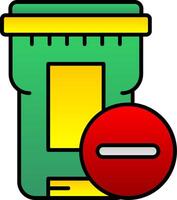Delete Filled Gradient Icon vector