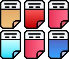 Color Filled Gradient Icon vector